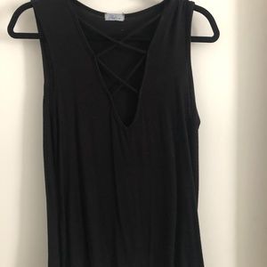 Abbeline Black Sleeveless Tank Top Size M